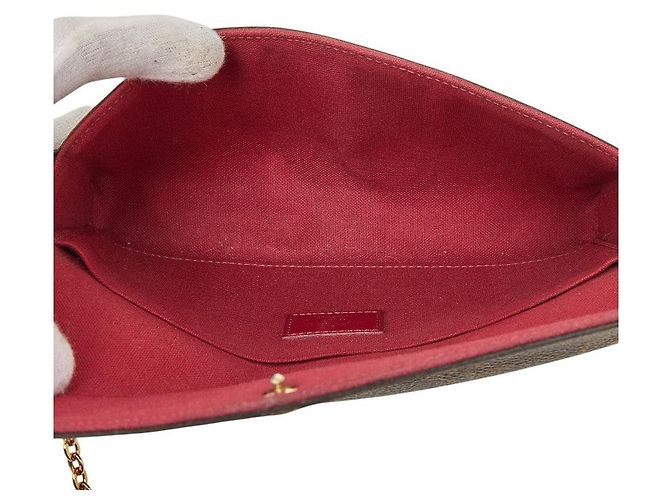 Borsa a tracolla Louis Vuitton Pochette Felicie Marrone - vista 9