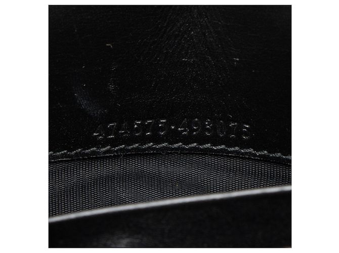 Gucci GG Marmont Wallet on Chain aus gestepptem Leder Schwarz - Ansicht 6