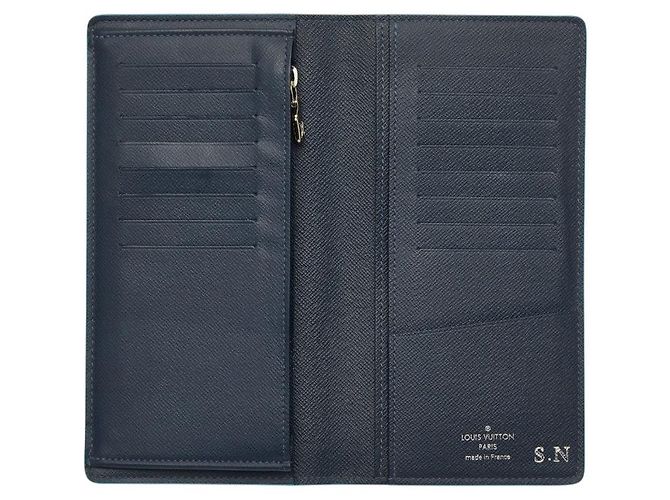 Louis Vuitton Portefeuille Brazza NM Long Wallet Blu - vista 7