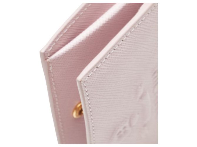 Portafoglio bi-fold Prada logo embossed Rosa - vista 6