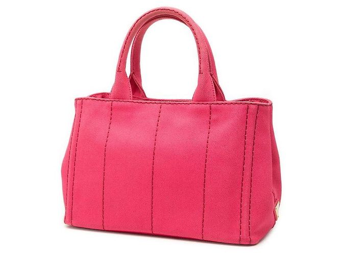 Prada Canapa Mini Handtasche mit Dreieckslogo Pink - Ansicht 2