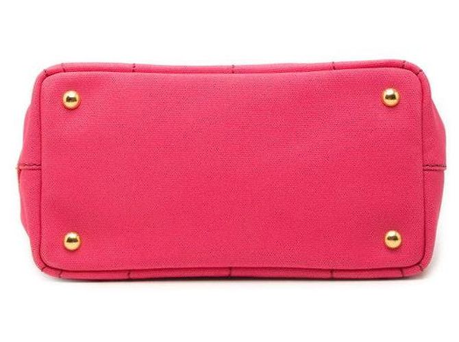 Prada Canapa Mini Handtasche mit Dreieckslogo Pink - Ansicht 3