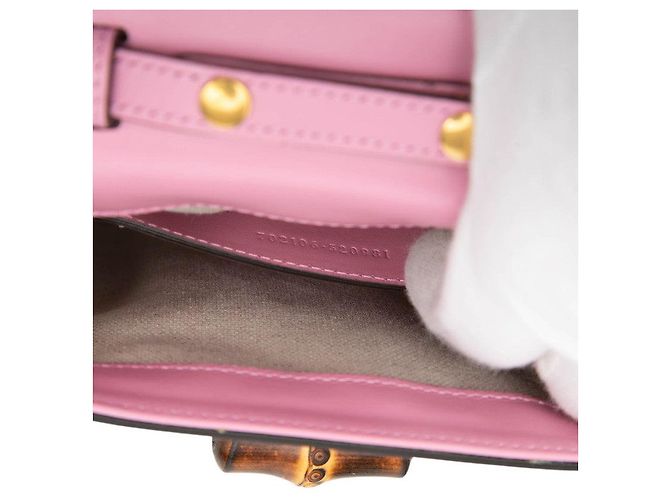 Mochila Mini 3-Way Gucci Bamboo Rosa - vista 6