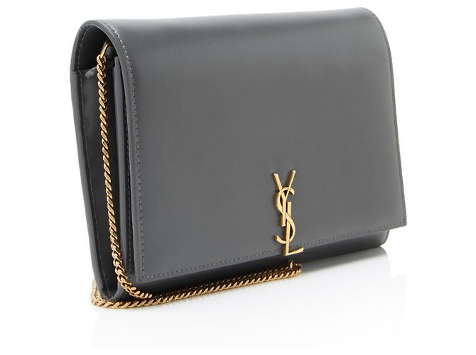 Autre Marque Portafoglio a catena Saint Laurent in pelle di vitello liscia Monogram Cassandre - vista 2