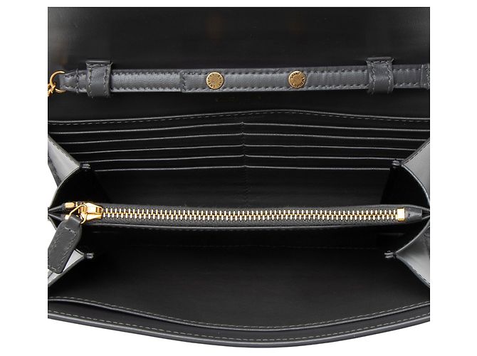 Autre Marque Portafoglio a catena Saint Laurent in pelle di vitello liscia Monogram Cassandre - vista 7