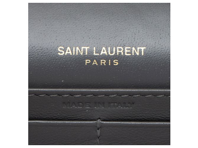 Autre Marque Portafoglio a catena Saint Laurent in pelle di vitello liscia Monogram Cassandre - vista 8