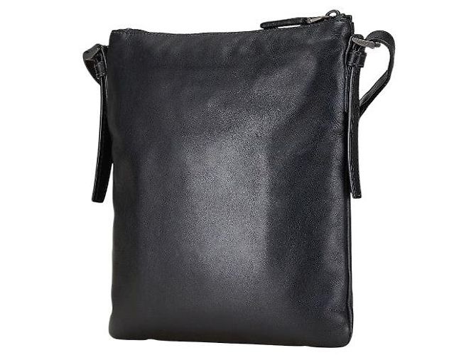 Sac bandoulière Prada avec logo triangle Noir - vue 2