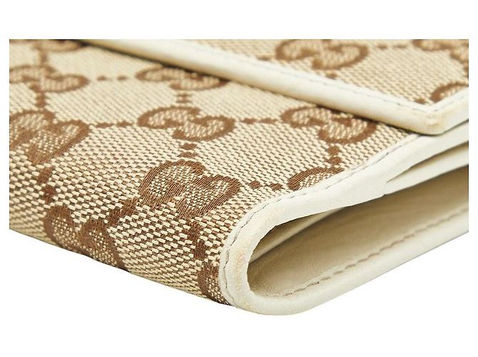 Cartera bi-fold Gucci GG Canvas Castaño Beige - vista 4