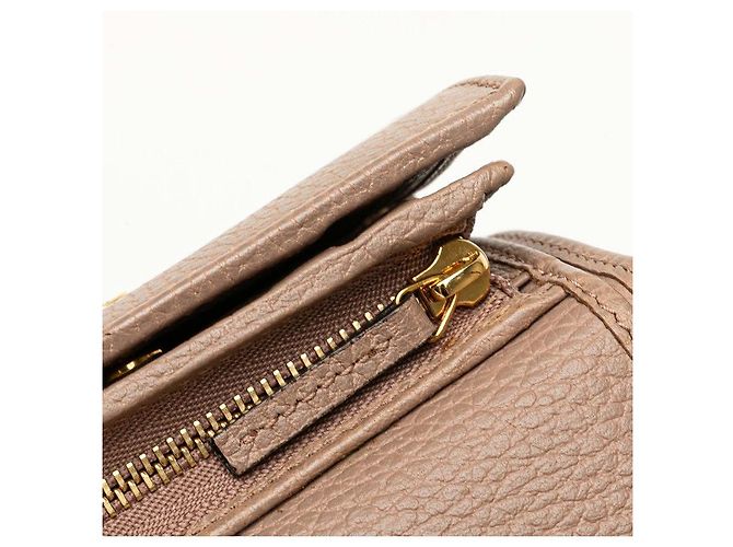 Cartera Gucci GG Marmont Tri-fold Castaño Beige - vista 7