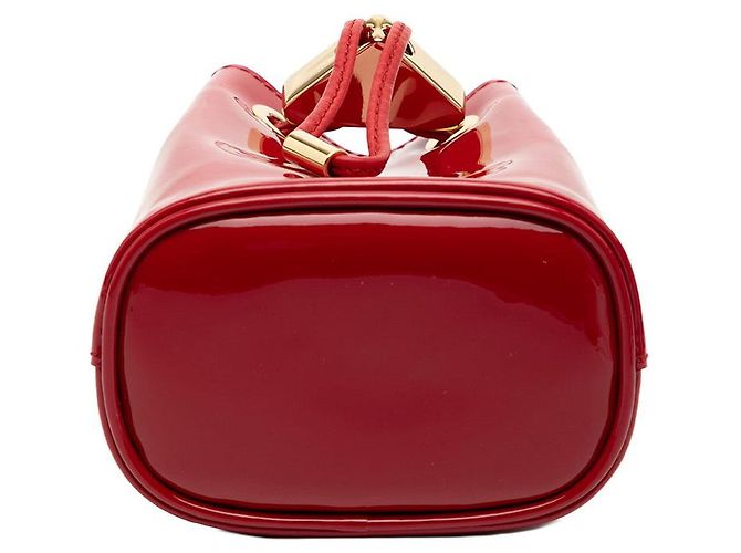 Prada Triangle Logo Mini Chain Shoulder Pouch Red - view 3