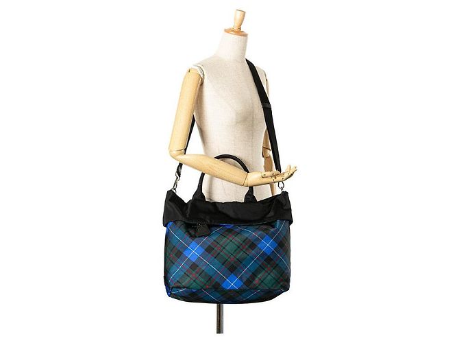Tote Reversível em Tartan Prada BR4521 Multicor - vista 9