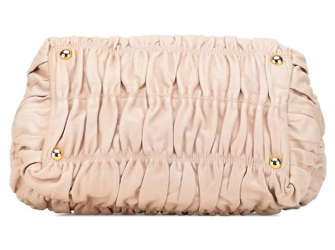 Saco Tote Prada Ribbon Marrom Bege - vista 3