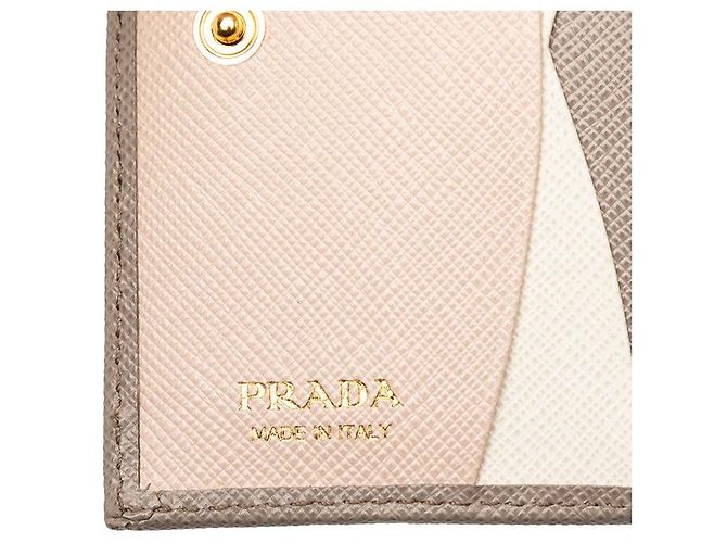 Cartera Prada Saffiano Bi-fold Gris - vista 6