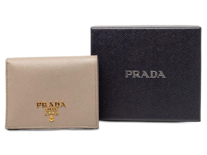 Cartera Prada Saffiano Bi-fold Gris - vista 7