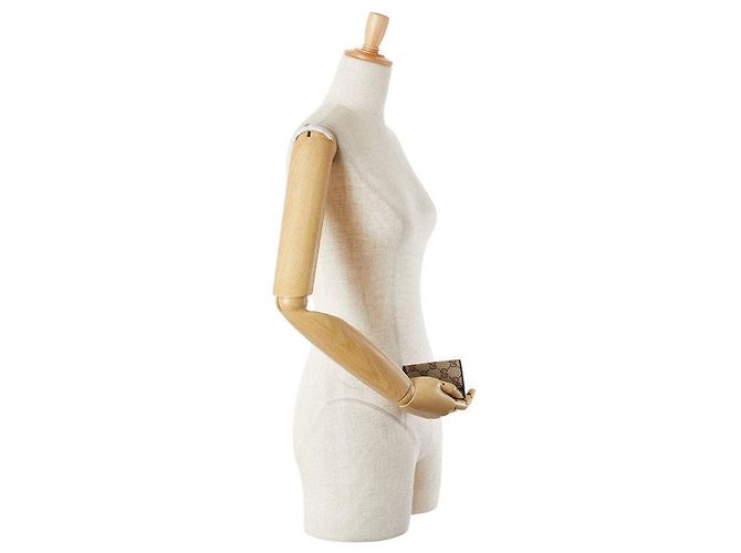 Portachiavi Gucci GG Canvas 6 ganci Marrone Beige - vista 10