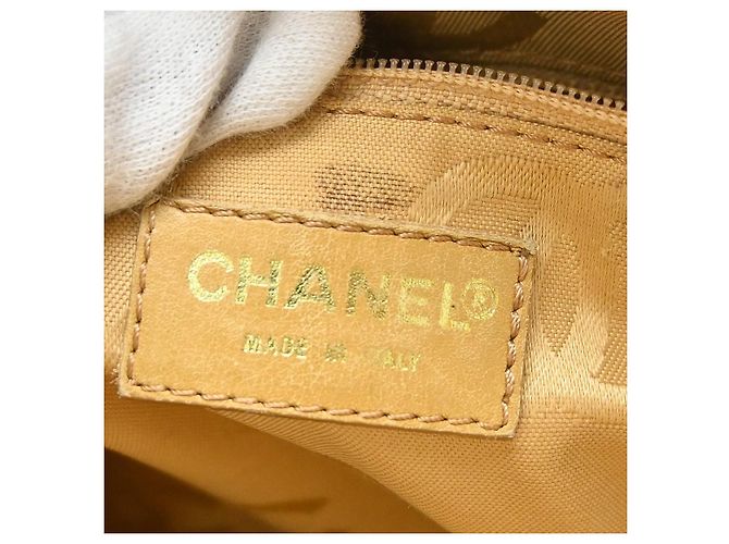 Chanel Surpique Zip Around Satchel Steppleder Medium Beige - Ansicht 4