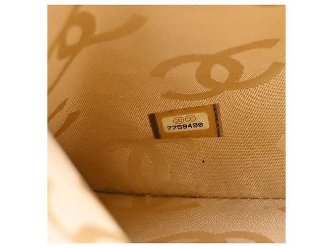 Chanel Surpique Zip Around Satchel Steppleder Medium Beige - Ansicht 5