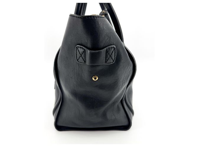 Céline Celine Luggage em couro gofrado Micro Preto - vista 3