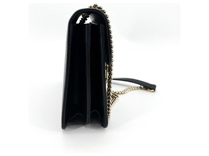 Gucci Interlocking Leather Small Nero - vista 3
