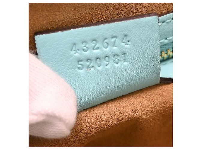 Gucci Padlock Top Handle Leather Medium Blu - vista 5