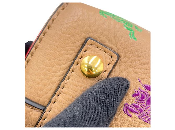 Borsa a mano in pelle Burberry Marrone Multicolore - vista 11