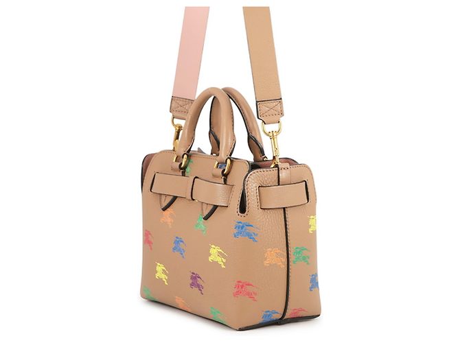 Borsa a mano in pelle Burberry Marrone Multicolore - vista 2