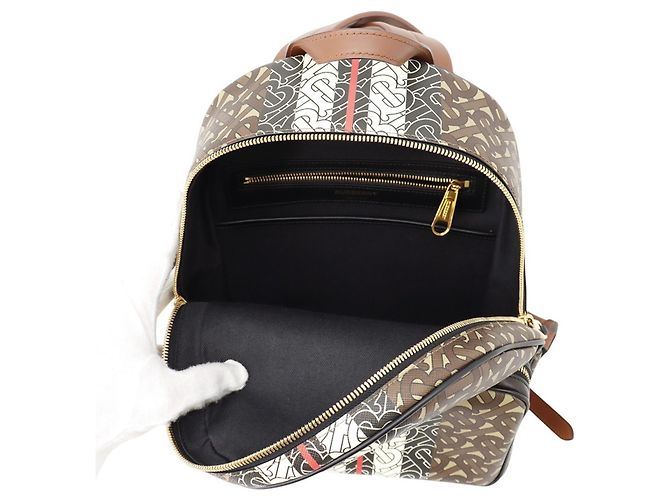 Burberry TB Monogram Leather Backpack Brown Multiple colors - view 5