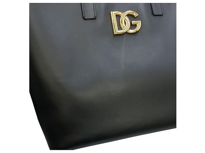 Dolce & Gabbana FEFE Medium Leder Tote Bag Schwarz - Ansicht 8