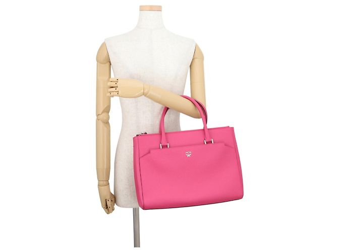 MCM Leder Tote Bag Rosa Pink - Ansicht 4