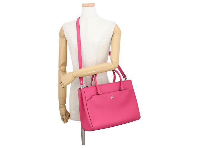 MCM Leder Tote Bag Rosa Pink - Ansicht 5