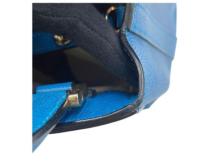 Valextra Triennale Medium Lederhandtasche Blau - Ansicht 11