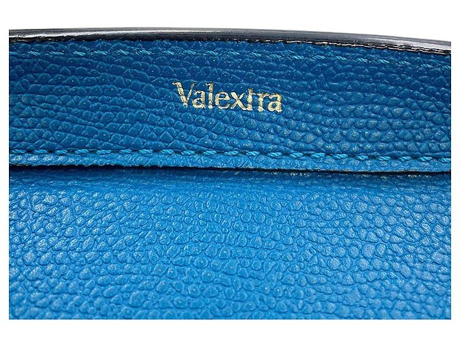 Valextra Triennale Medium Lederhandtasche Blau - Ansicht 16
