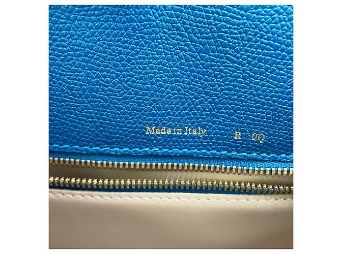 Valextra Triennale Medium Lederhandtasche Blau - Ansicht 17