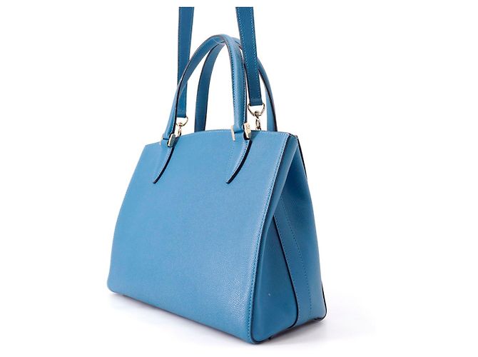 Valextra Triennale Medium Lederhandtasche Blau - Ansicht 2