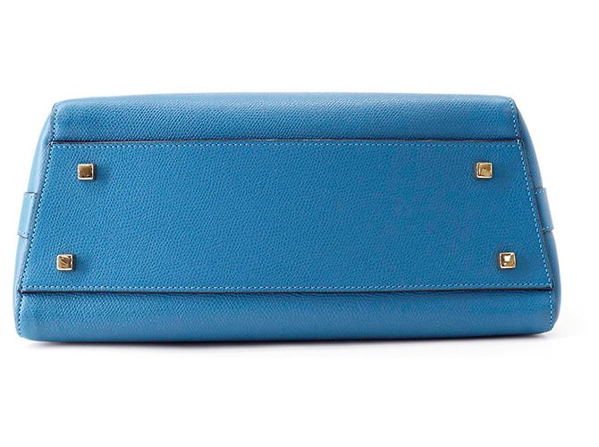 Valextra Triennale Medium Lederhandtasche Blau - Ansicht 3