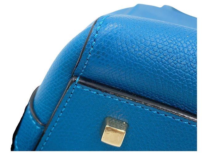 Valextra Triennale Medium Lederhandtasche Blau - Ansicht 8