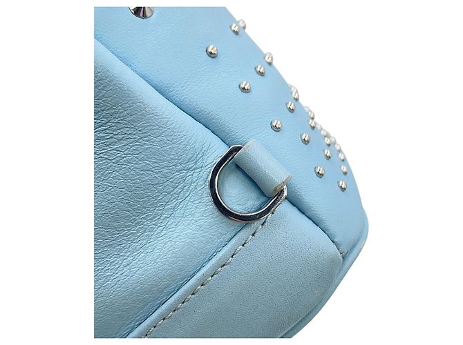 MCM Stark Special Bebeboo Leather Backpack Light blue - view 7