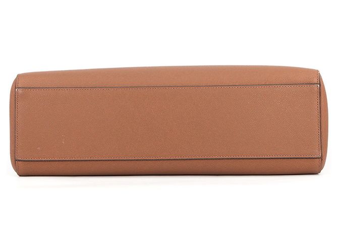 Bolso Tote Valextra de piel de becerro marrón Castaño Chocolate - vista 3