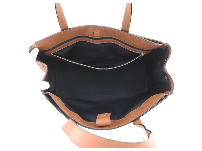 Bolso Tote Valextra de piel de becerro marrón Castaño Chocolate - vista 5