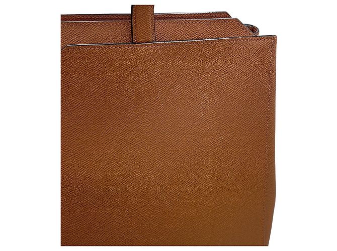 Bolso Tote Valextra de piel de becerro marrón Castaño Chocolate - vista 6