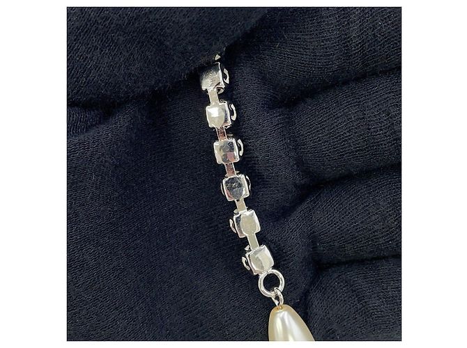 Miu Miu silberne Clip-Ohrringe mit Strass - Ansicht 7