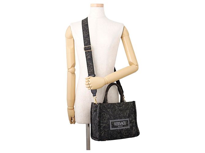 Versace Barocco Athena Kleine Handtasche Braun Schwarz - Ansicht 5