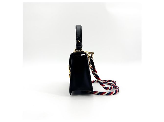 Gucci Sylvie Top Handle Leather Mini Negro - vista 3