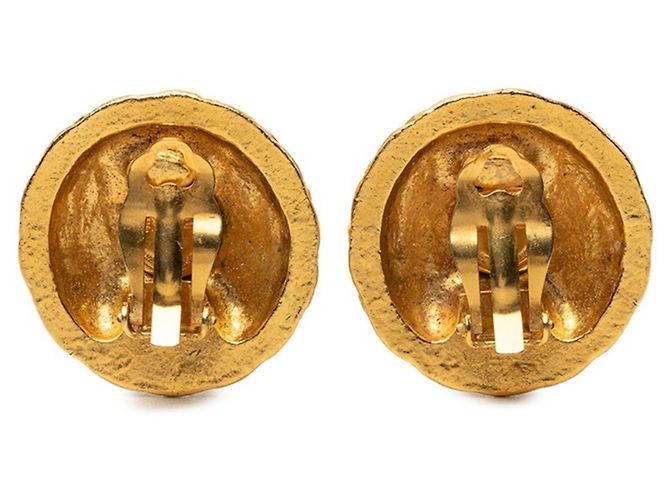 Chanel Vintage Coco Mark Ohrringe Golden - Ansicht 2