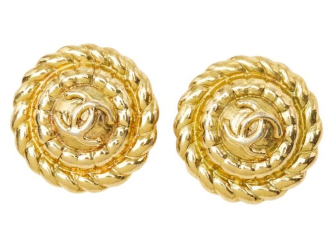 Chanel Coco Mark Vintage Ohrringe Golden - Ansicht 2