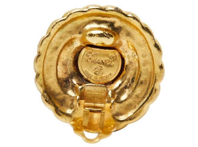 Chanel Coco Mark Vintage Ohrringe Golden - Ansicht 4