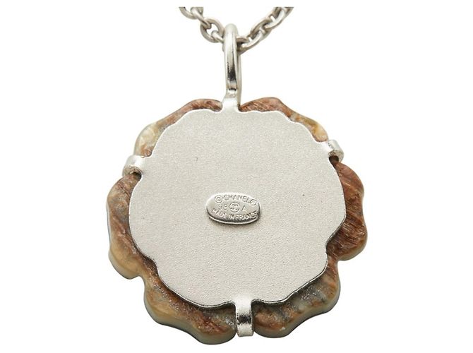 Collana a catena vintage Chanel Camellia Multicolore - vista 3