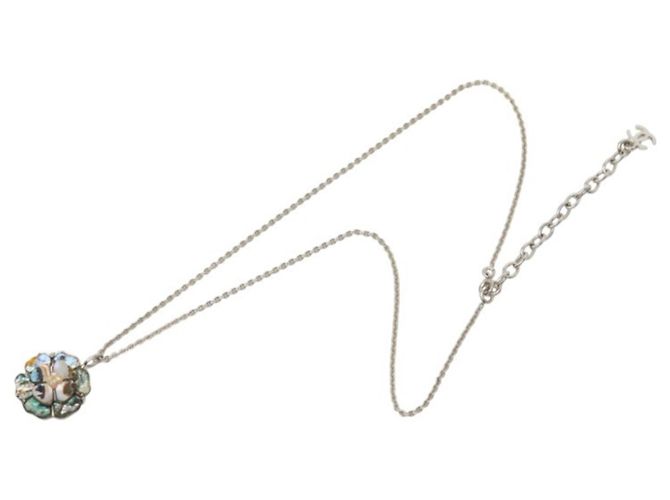 Collana a catena vintage Chanel Camellia Multicolore - vista 5