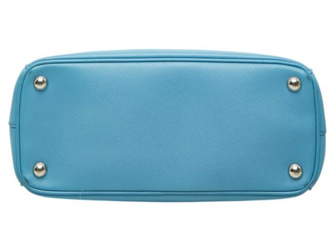 Borsa a mano/Borsa a tracolla Prada Galleria con placca logo triangolare Blu - vista 3