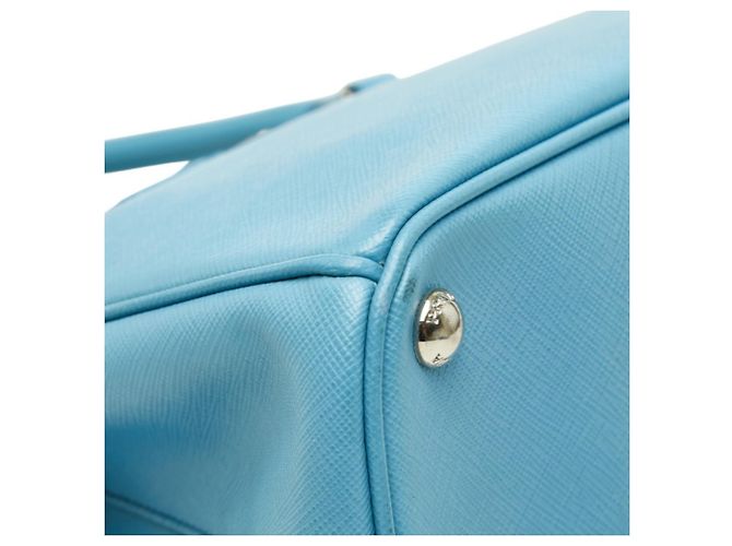 Borsa a mano/Borsa a tracolla Prada Galleria con placca logo triangolare Blu - vista 5